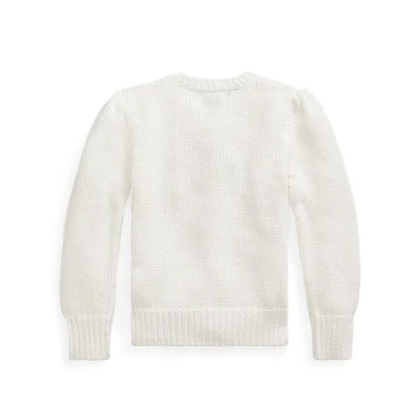 Ralph Lauren Girl's Flag Cotton Crewneck Sweater - Size 5 in Nevis