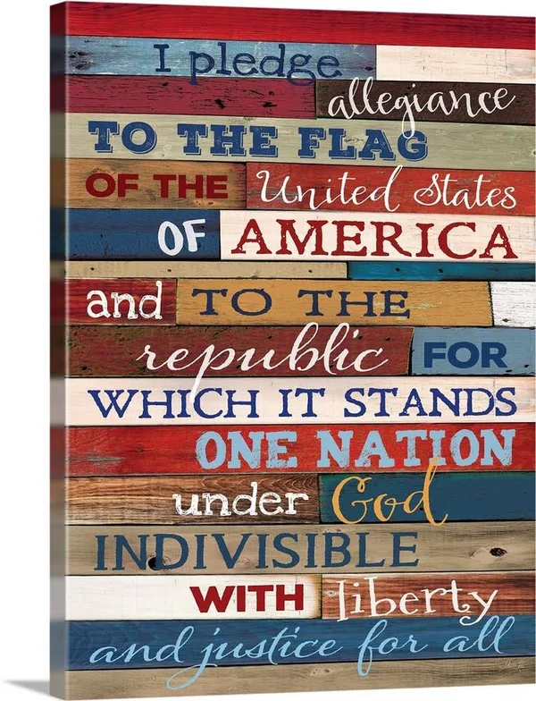 Pledge of Allegiance, Canvas Wall Art, 18x24, Great Big Canvas