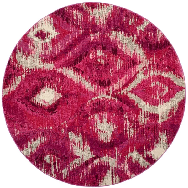 Safavieh Monaco MNC242D Fuchsia, Cream Rug 6&7x22 x 6&7x22 Round