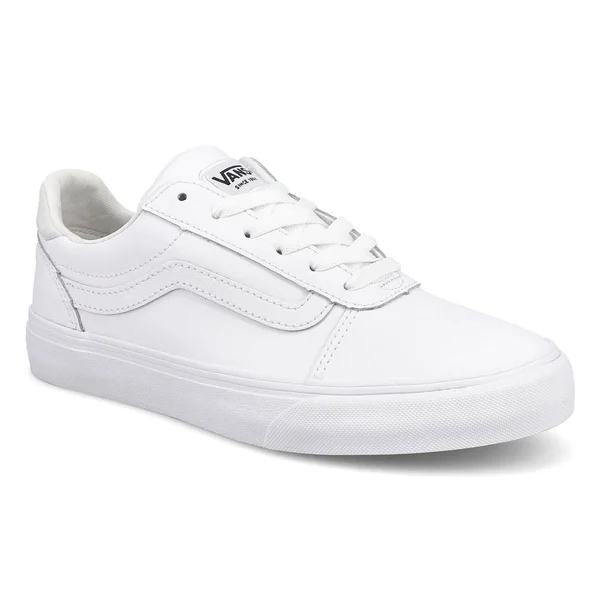Vans Ward Deluxe Leather White Women's Shoes, Size: 6