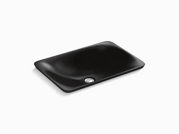 Kohler K-7799-7 Carillon Wading Pool Rectangular Above-Counter Bathroom Sink, Black