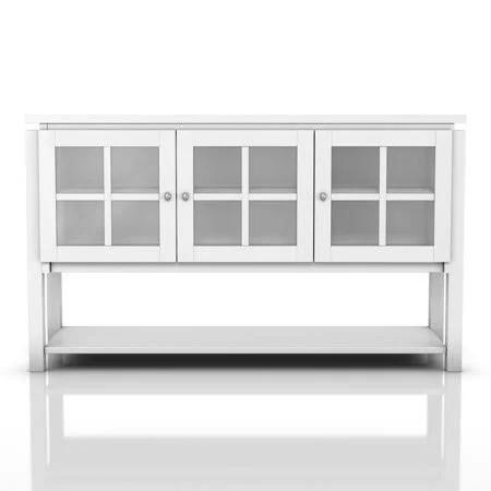 Furniture of America Chico Contemporary Wood 5-Shelf Buffet - White