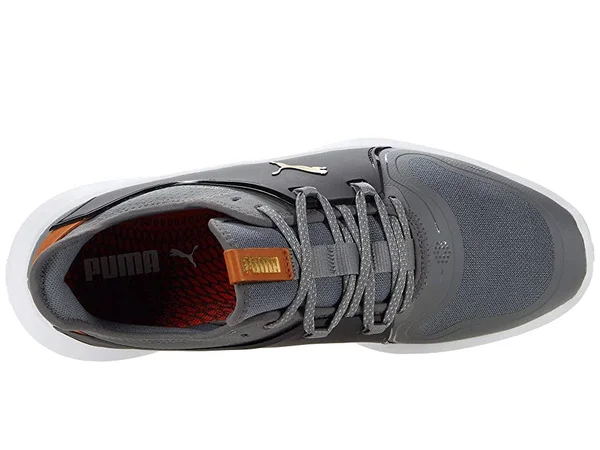 Puma Ignite Fasten8 Golf Shoes - Quiet Shade/Gold/Black 10.5 - Wide