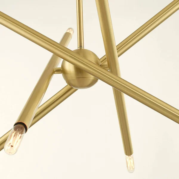 Livex Lighting Soho 8 Light Satin Brass Chandelier 46774-12