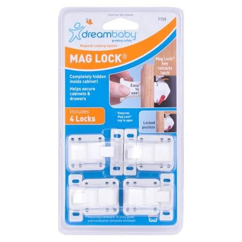 Dreambaby Mag Lock - 4 Locks (White)