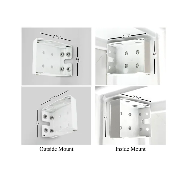 Linen Avenue Custom Cordless Faux Wood Blind White, 60 W x 60 H Outside Mount