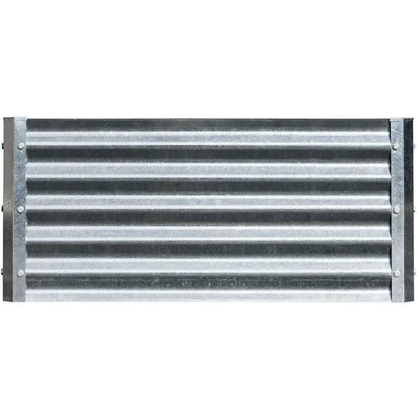 EarthMark High Galvanized Steel Raised Garden Bed - Silver