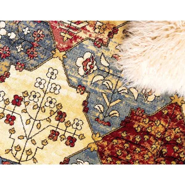 Unique Loom District Book Hill Multi 9 ft. x 12 ft. Area Rug