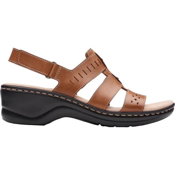 Women's Clarks Lexi Qwin Tan Leather Size 7 Narrow