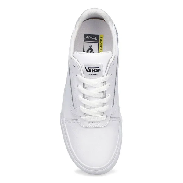 Vans Ward Deluxe Leather White Women's Shoes, Size: 6