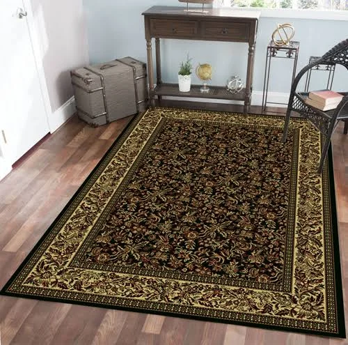 Radici Castello 1219 7&9x22 x 11&0x22 Black Area Rug