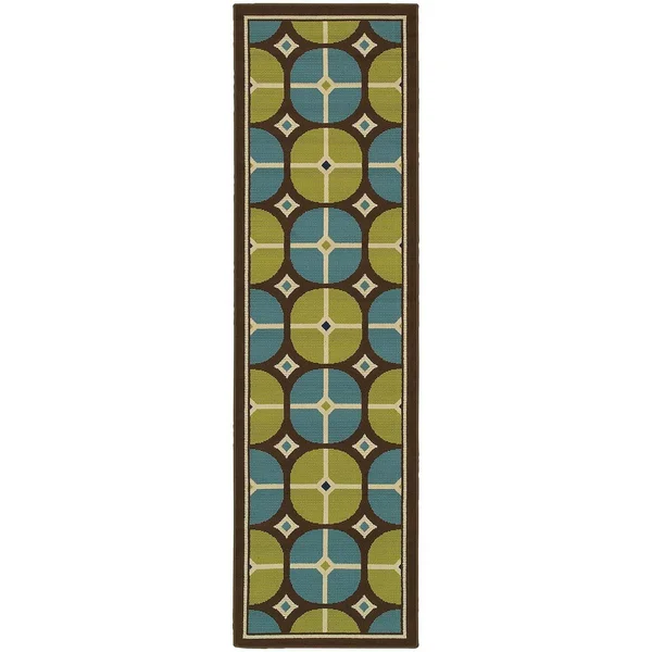 Oriental Weavers Caspian 1447X 6&7x22 x 9&6x22 Brown Rug