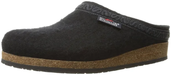 Women's Stegmann Wool Felt Cork Clog Slipper, Size: 11, Black
