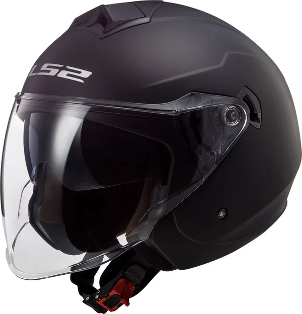 LS2 OF573 Twister II Solid Jet Helmet, Black, Size L