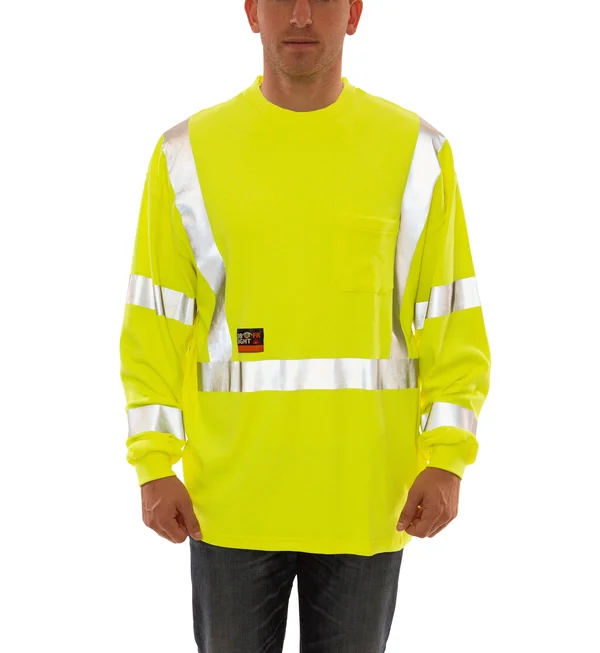 Tingley S85522 FR Long Sleeve T-Shirt, yellow, 2Xl