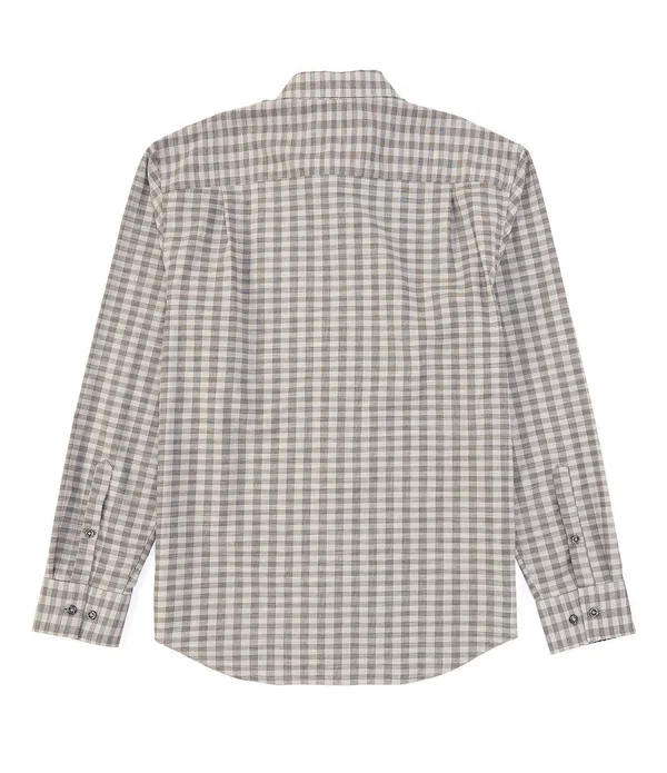 Tommy Bahama Men's Newport Coast Cimarron Check IslandZone Shirt - Bala Shark - Size L