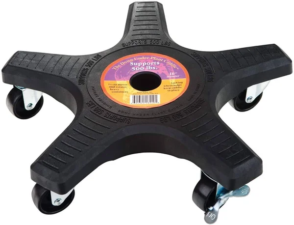 Unknown1 Down Under Plant 16 Inches Black 5 Wheel Single Caddy Plastic