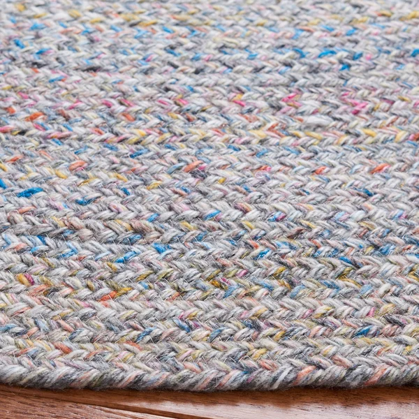 Safavieh Braided Mared Flatweave Rug - 6' x 6' Round - Yellow/Grey