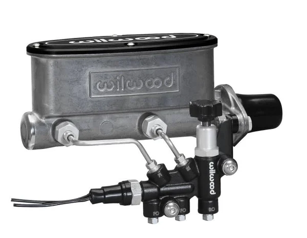 Wilwood HV Tandem M/C Kit w/ Bracket & Prop Valve-1 1/8in Bore 261-13270