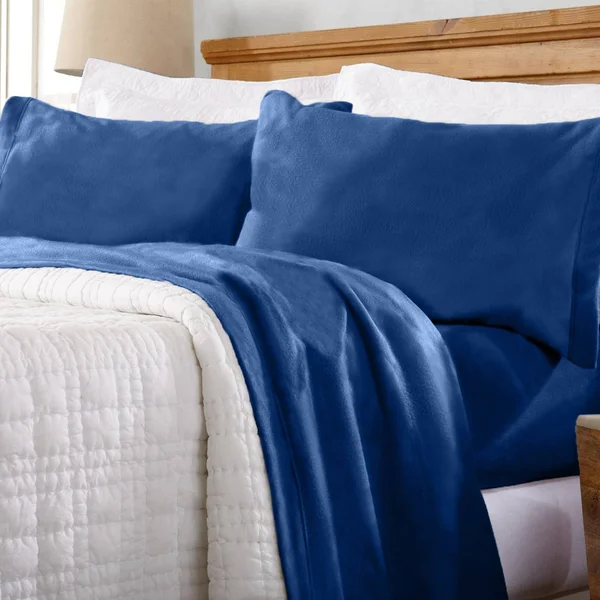 Great Bay Home Christina Solid Fleece Sheet Sets Twin Ivory