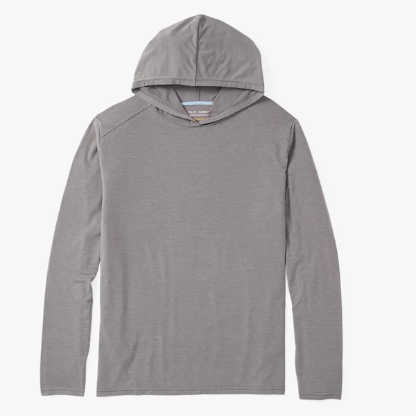 Fair Harbor Grey Seabreeze Hoodie, Mens, L