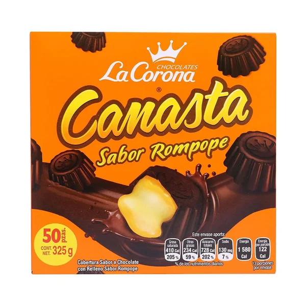 Canasta De Rompope Corona 50 Pzas