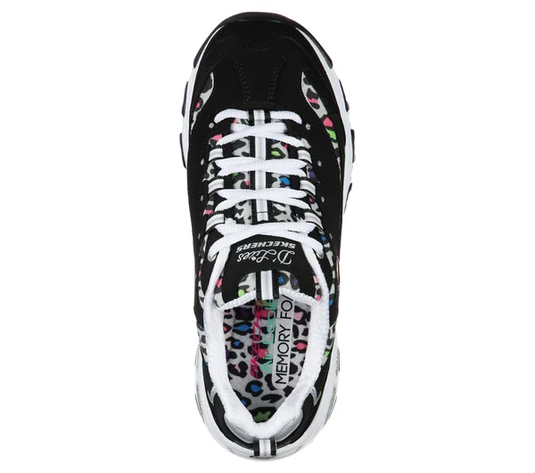 Skechers D&Lites - Safari Landscape Sneakers, Black/Multi, 7.5