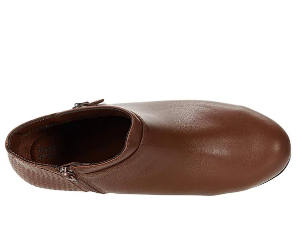 Rockport Works Carly Alloy Toe Work Bootie 6.5 Women's Brown Shoe