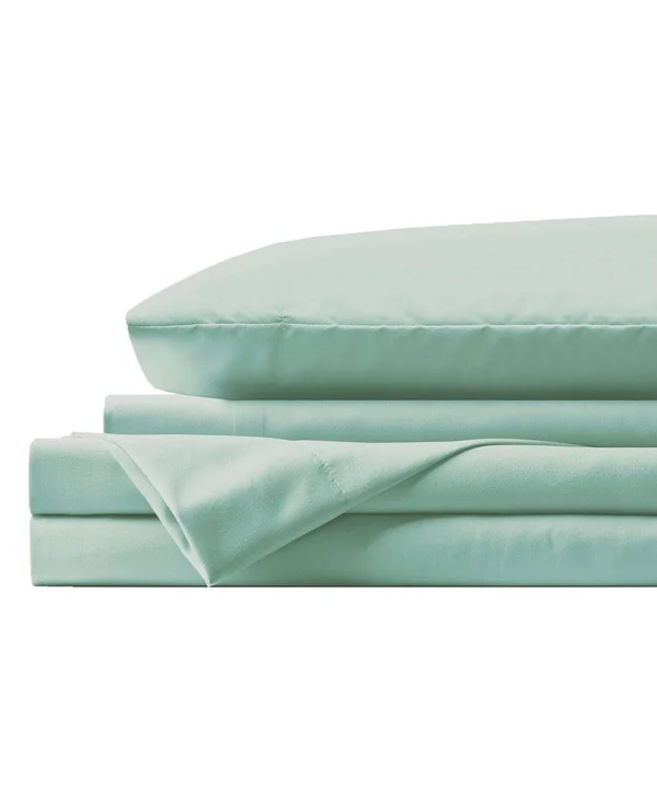 Lanwood Microfiber Sheet Set, King, Slate Blue with POLYGIENE