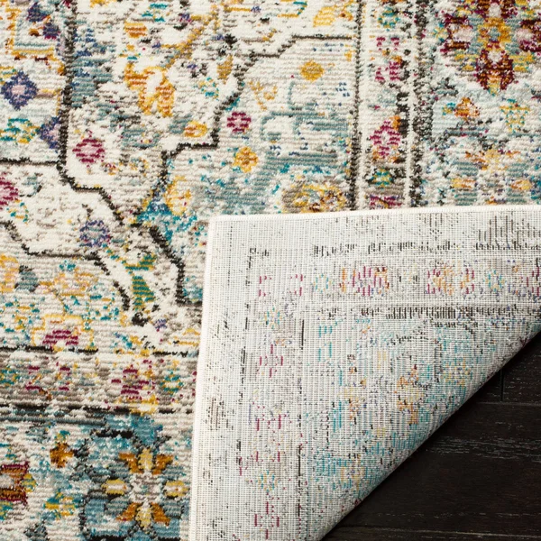 Safavieh Aria ARA199C 6&5x22 x 6&5x22 Round Cream, Blue Area Rug
