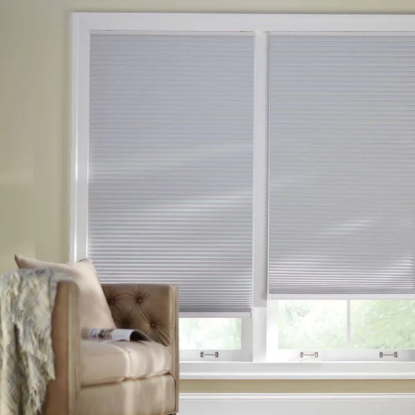 Home Decorators Collection Shadow White Cordless Blackout Cellular Shade - 22.75 in. W x 64 in. L