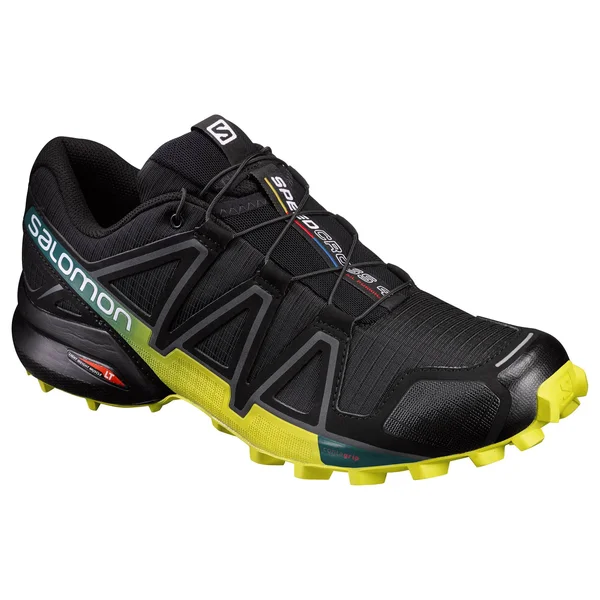 Salomon Men's Speedcross 4 Trail Running Shoes (Sulphur/Everglade/Black, 8)