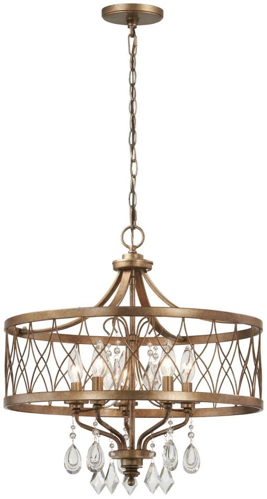 Minka Lavery West Liberty 5 Light Chandelier - Olympus Gold 4404-581
