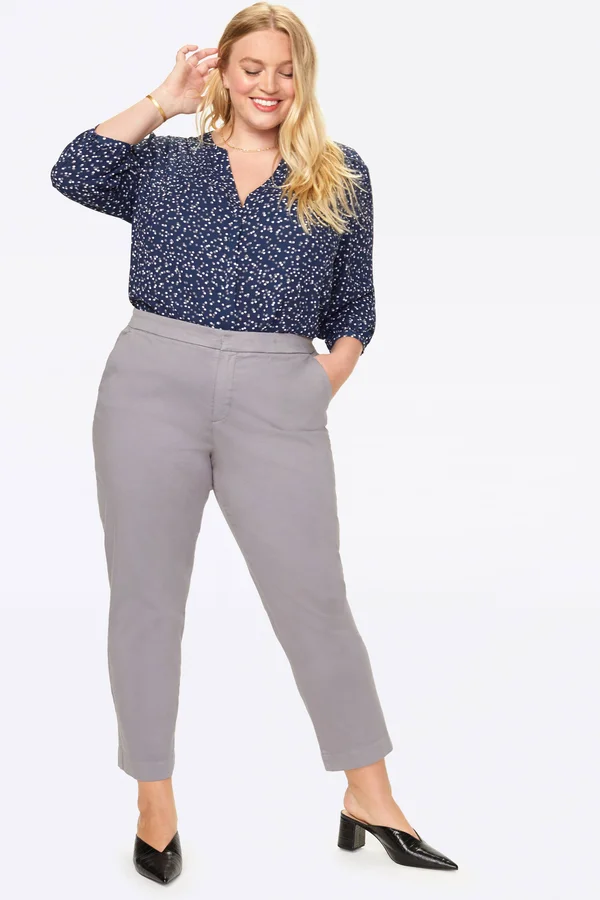Nydj Women's Everyday Trouser Pants in Plus Size Grey, Size: 20W