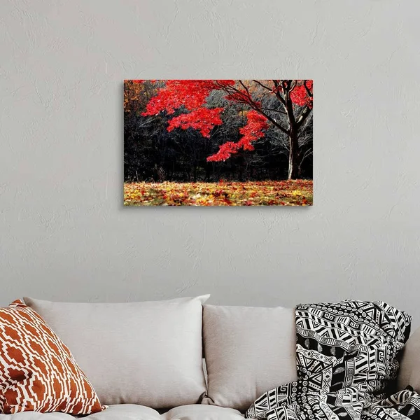Red Tree - Large Solid-Faced Canvas Wall Art Print, Great Big Canvas