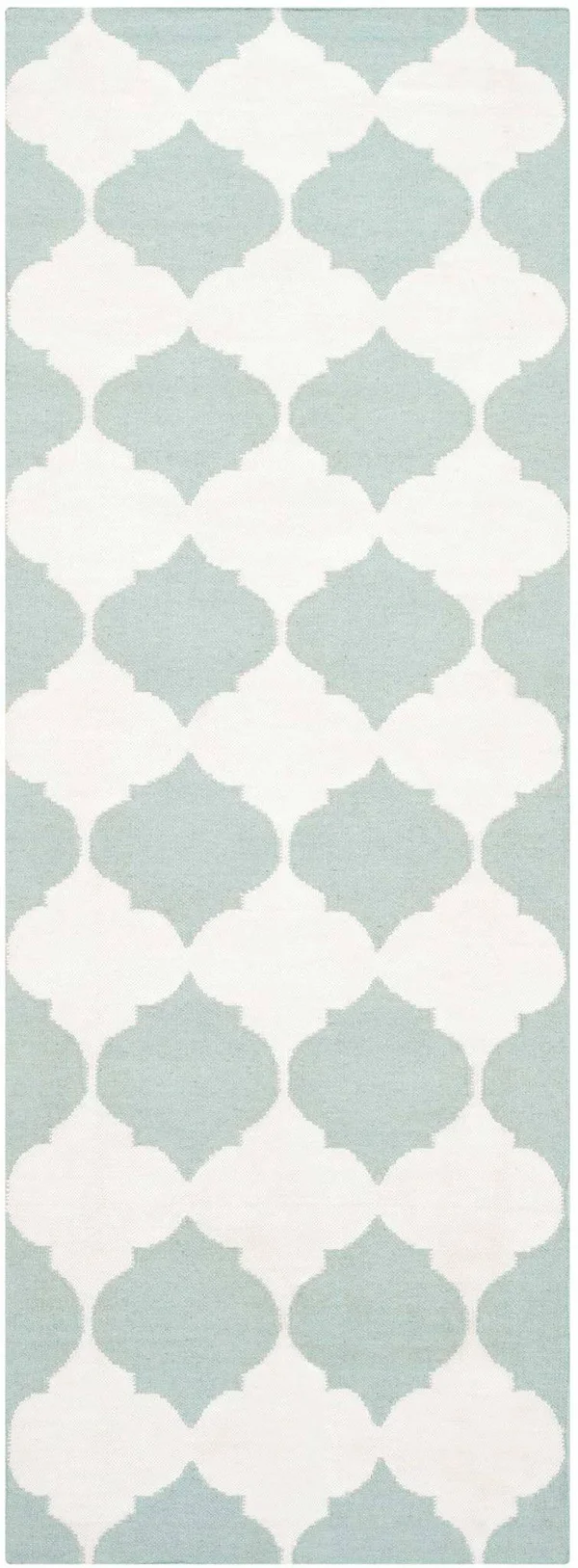 Safavieh Dhurries Blue/Ivory Area Rug; 9& x 12&