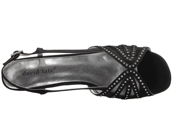 David Tate Women's Sizzle Slingback - Size: 6.5, Black Satin
