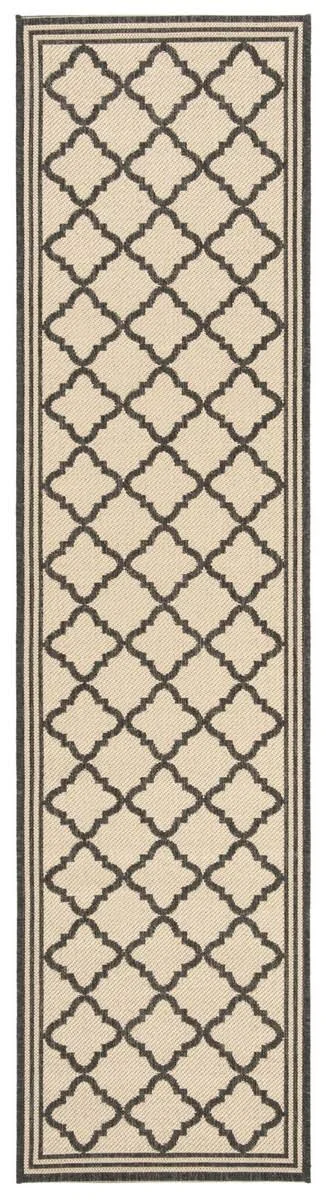 Safavieh Linden LND121Z Creme/Black 2& x 8& Runner Area Rug