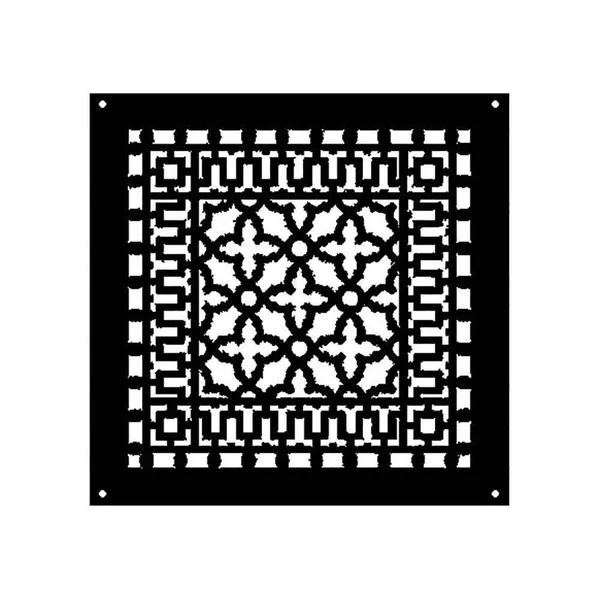 Reggio Register Scroll 14-in x 14-in Cast Iron Floor Register in Black - 1616-H