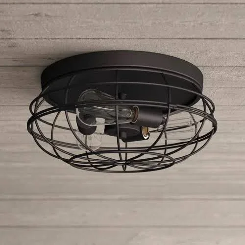 Birch Lane Heritage 3 - Light 15x22 Caged Dome Flush Mount