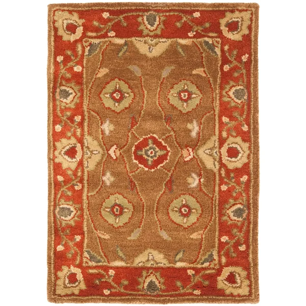 Safavieh Heritage HG963A 6&0x22 x 9&0x22 Beige, Rust Area Rug