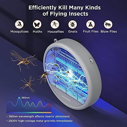 P O W B U Z Z Bug Zapper Fruit Fly Trap Gnat Killer Mosquito Zapper Moth Catche