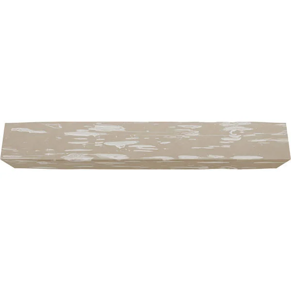 Ekena Millwork MANUPC04X04X36WH 4x22H x 4x22D x 36x22W Pecky Cypress Faux Wood Fireplace Mantel - White Washed
