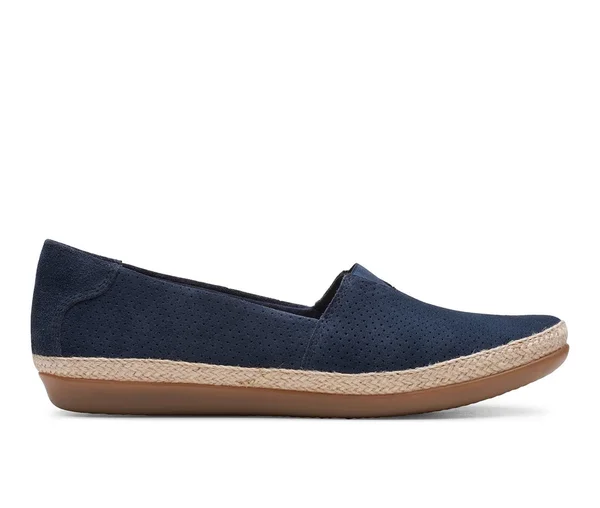 Clarks Danelly Sky Navy Suede, Women's, Size: 11 W, Blue