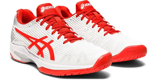 Asics Women's Solution Speed FF - White/Fiery Red, 9