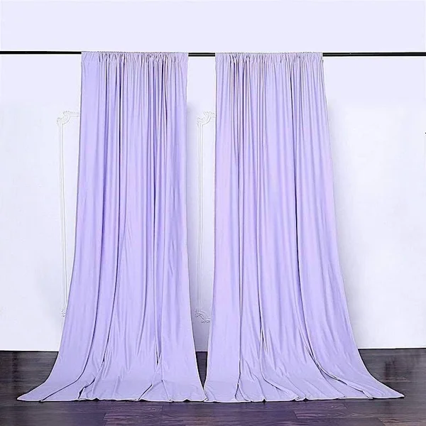 10 ft x 10 ft Lavender Polyester Professional Backdrop Curtains