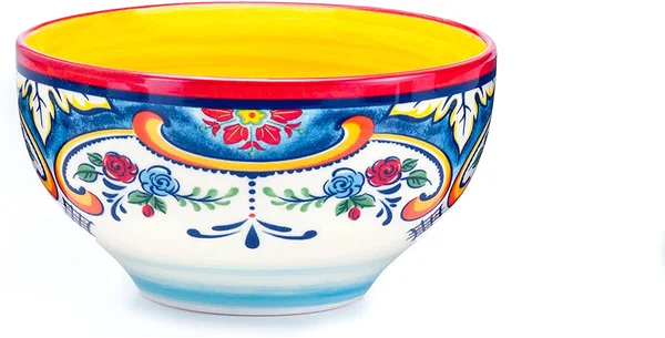 Euro Ceramica Inc. ys-zb-1001 Zanzibar Collection Vibrant Ceramic Earthenware Dinnerware Set, 16 Piece, spanish/mexican Floral D