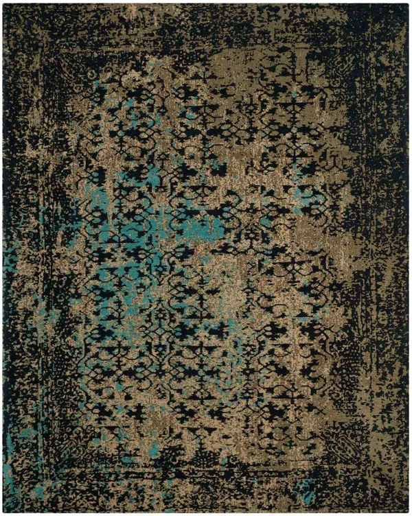 Safavieh CLV223B Classic Vintage Black, Olive Area Rug - 8& x 10&