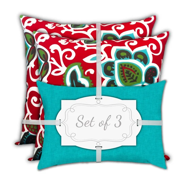 Joita Home Saucy Flowers Set of 3 Pillow VOQC-328079432824-0A
