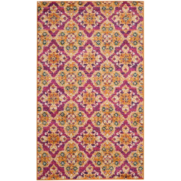 Safavieh Madison MAD605A Fuchsia - Gold 9& x 12& Area Rug